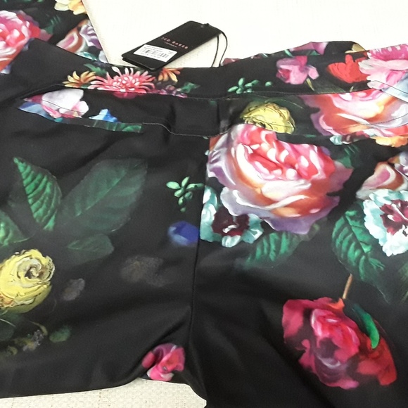 Ted Baker Boho floral oil painting pants NWT Sz 4 - Picture 3 of 8